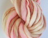 Neapolitan   - Hand spun yarn, hand dyed slub. Thick and thin. Pure Australian 21 micron merino wool.