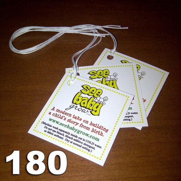 Custom Square  Hang Tags (180)