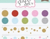 Glitter Dots 12 Piece Clipart Set - For Personal and Commercial Use