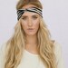 Turband Headband Navy and Khaki Turban Twist Headband Thin Style Turband Headband Women's Hair Accessory (HB-THN100A)