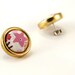 Liberty of London Fabric Button Star Earrings for Sensitive Ears - Limited Edition OOAK Designer Patterned Fabric wrapped with a Brass Rim