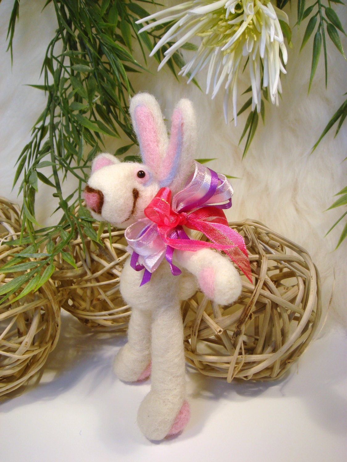 Felted Bunny, Easter bunny, Rabbit, Miniatures, Soft Sculpture