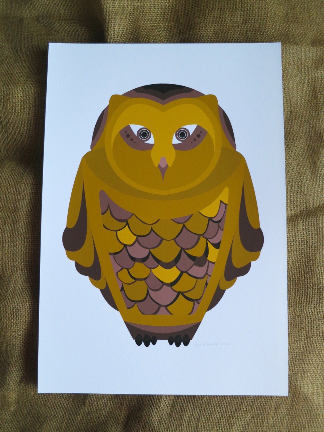 13 x 19 Owl Giclee Print