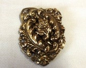 Antique Dress Clip, Art Nouveau Style, Fur Clip, Floral Design, Victorian, Wedding, Focal Jewelry