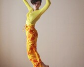 Africa orange maxi skirt Small