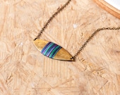 Boho tribal Pendant -  thread wrapped