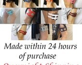 Flask Garter - Made within 24 hours of purchase - Rush order costume accessory or bridesmaid gift