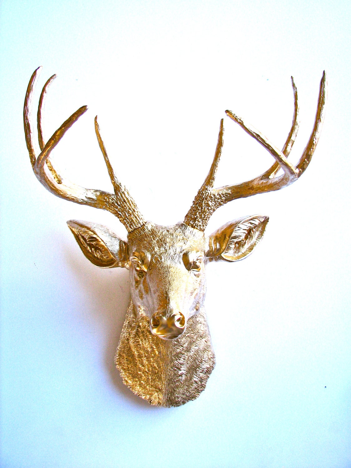 Faux Taxidermy Deer Head wall mount in GOLD