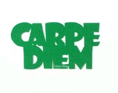 Custom doormat "Carpe Diem". Latin positive phrase in your floor. Home decor