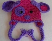 SALE: Baby Puppy Hat Pink and Purple