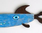 PONDS de Leon, whimsical reclaimed wood and rusty steel fish art