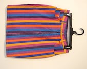 Rad vintage Rainbow striped denim skirt size L