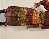 Gorgeous Vintage Peasant Dress Long sleeved hippie patchwork dress