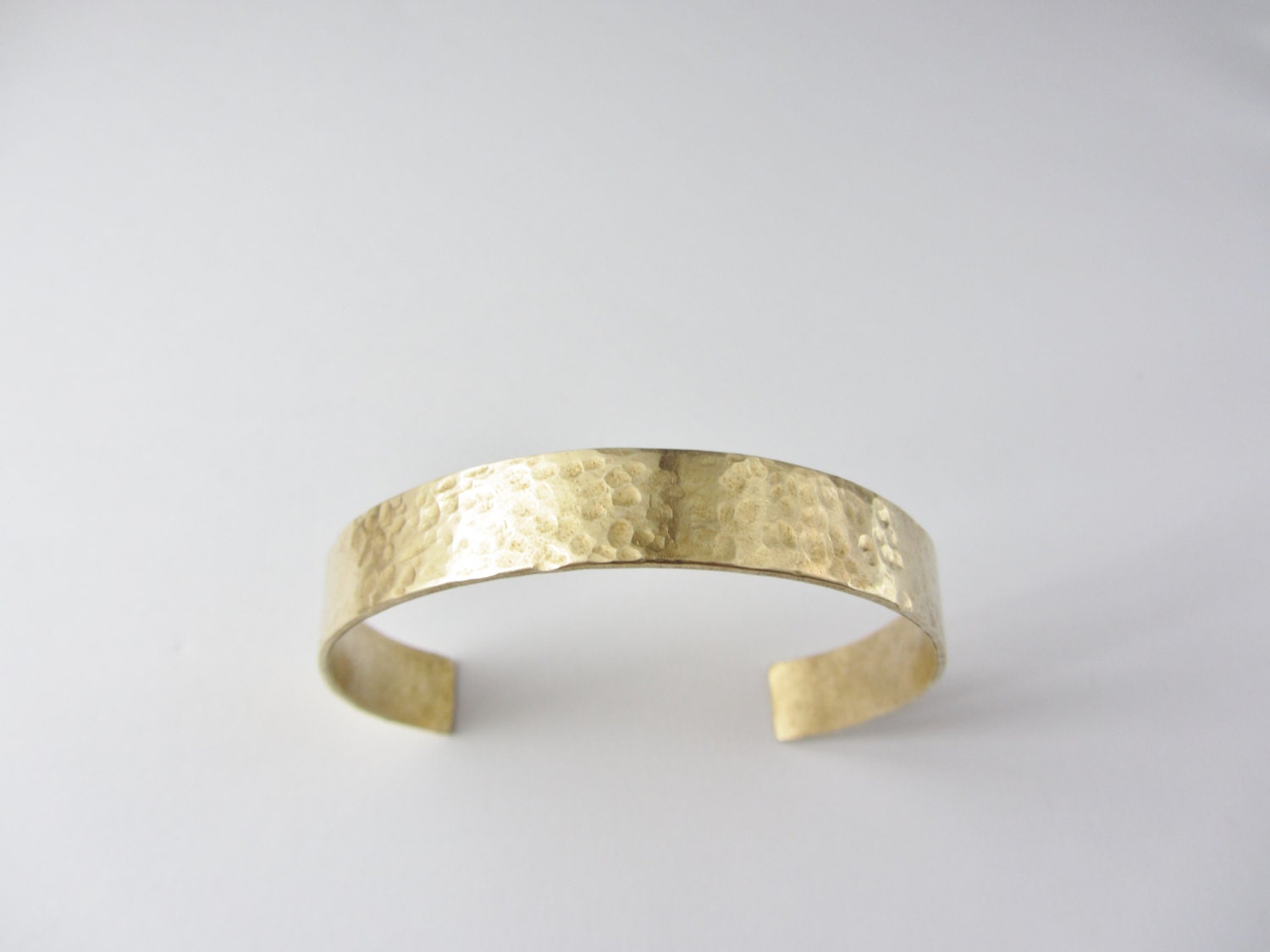 Gold hammered cuff