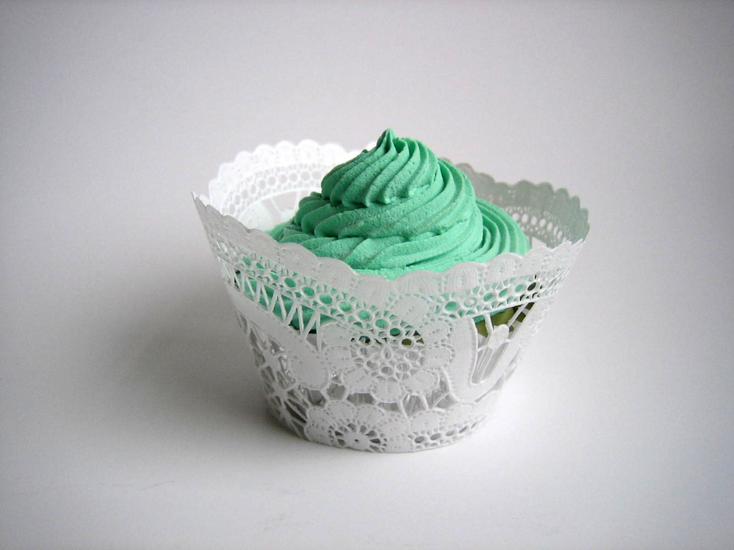 24 Doily Cupcake Wrappers - Rustic, French, Shabby Chic, Lace, Princess, Birthday, Tea Party, Wedding, Baby Shower, Bridal Shower