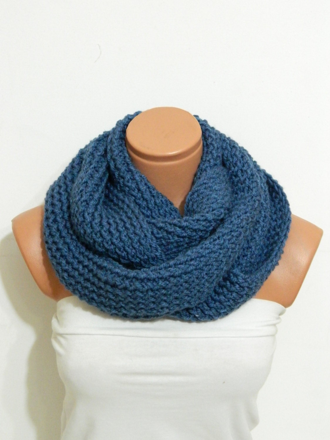 Unisex infinity scarf,the most beautiful gift scarf.Blue infinity Scarf . Block Infinity Scarf. Loop Scarf, Circle Scarf, Neck Warmer.