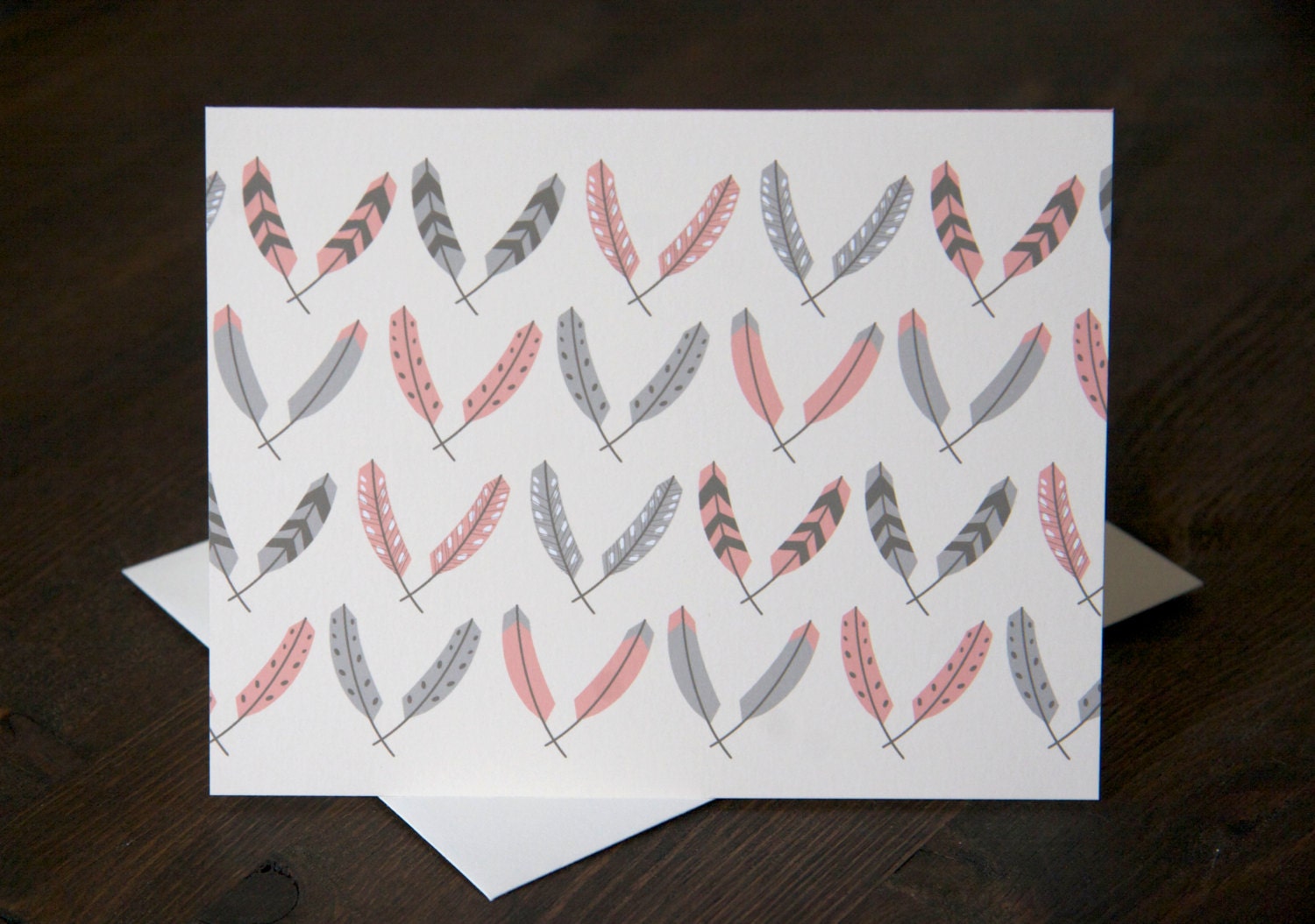 Modern Feather A2 Card