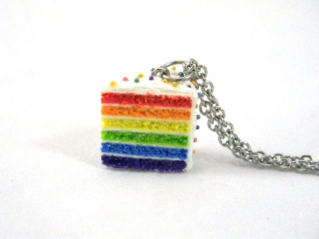 Rainbow Cake Necklace