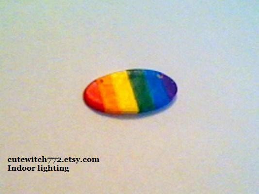 Rainbow / LGBTQA Pride Oval Pendant - Customizable or As Is