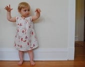 2T toddler dress, Little Red Riding Hood print, sleeveless