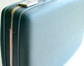 Vintage Blue Suitcase Luggage Imperial 1960's