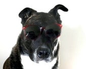 Geoffrey Beene Cherry Red Aviator Sunglasses from the 1980's