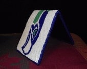 Seahawks Wallet Fully Beaded