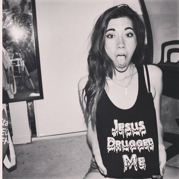 Custom "Jesus Drugged Me" Drip Tank by Moon Shine Apparel