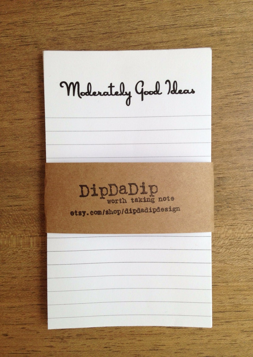 Moderately Good Ideas Handmade Notepad Free Shipping