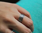Floral and Vine Silver Ring