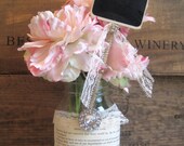 Vintage styled  Table Numbers- Wedding Numbers- Set of 4