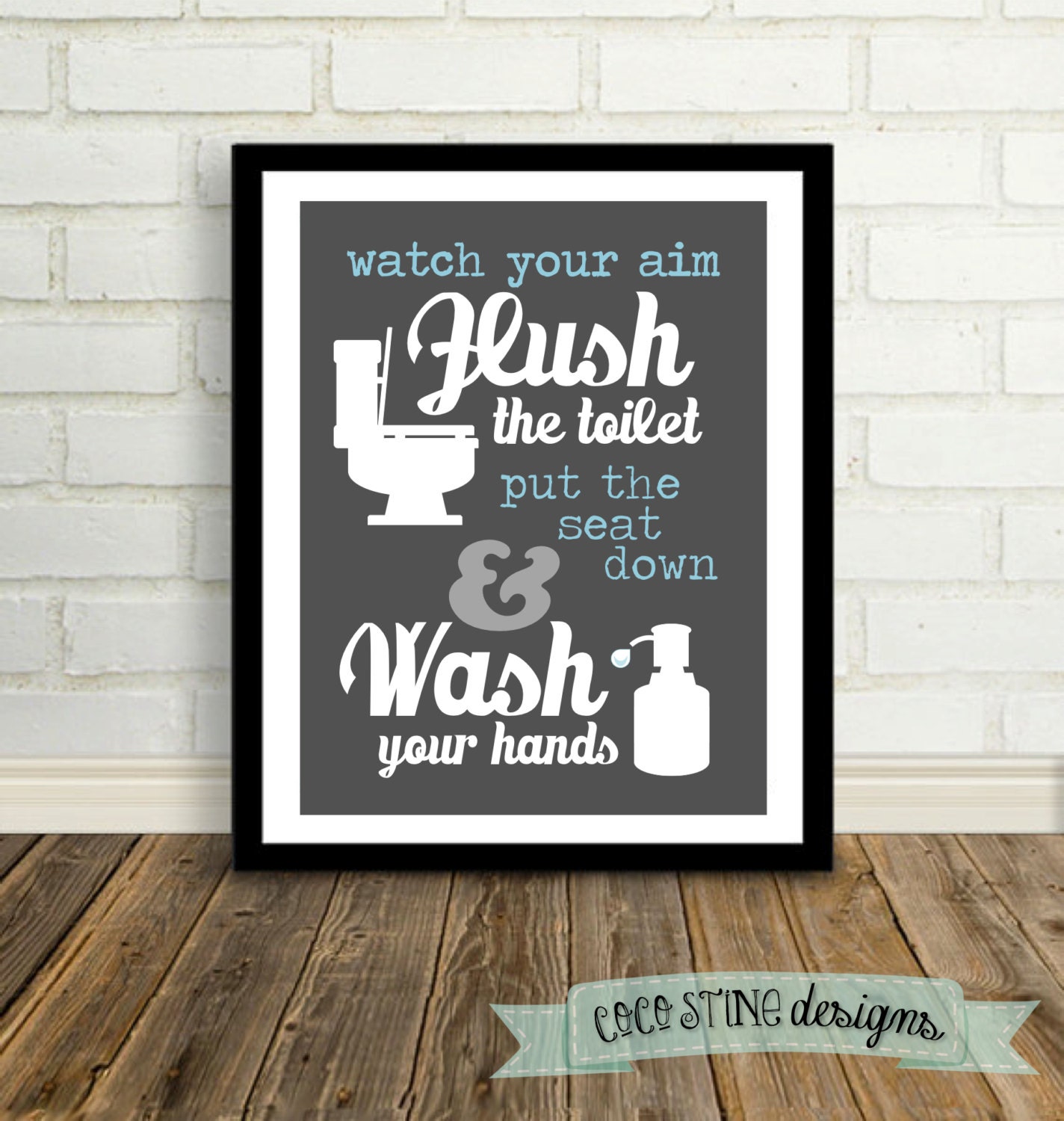 Bathroom Print for a house full of boys (just like mine)
