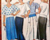 Misses Pleated Skirts Vintage Sewing Pattern New Look 6321 Size 8 10 12 14 16 18 Includes Plus Size