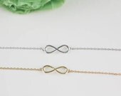 tiny infinity bracelet in gold / silver