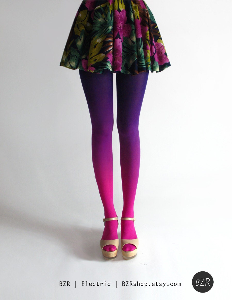 BZR Ombré tights in Electric