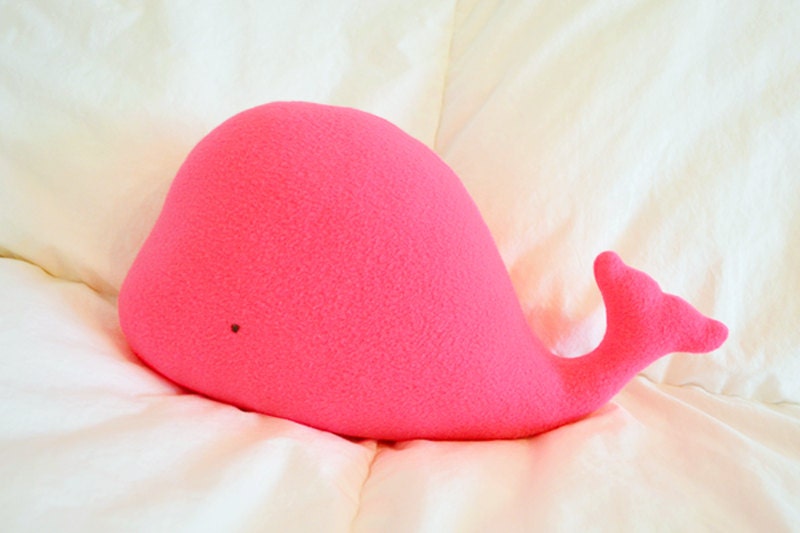Neon Pink Whale Plush
