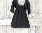Grey-t Tunic Sweater upcycled simple gray swing sweater eco friendly boho chic