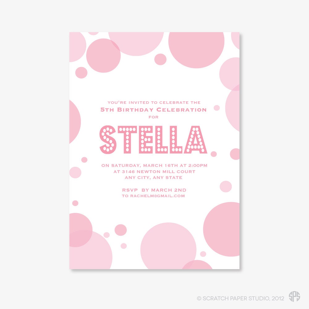 Bubbles Party Invitation