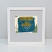Rain Cloud Art Collage Original Cloud with Rain falling in a stormy Sky blue gold green Lettraset wrapping paper vintage envelope7.7"x 5.5"