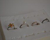 Vintage lot of 4 cute subtle rings silver