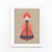 Folklore (red) print A4