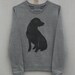 Leather Labrador Jumper Women's Grey Heather Lightweight Crew Neck Sweatshirt
