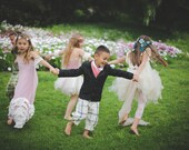 Little Girl's Fairy Princess Flower Crown - Cascading Aqua & Peacock Blue Flowers - Flower Girl Hair Wreath