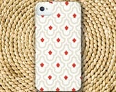 Moroccan Barely-There Snap-On Hard Plastic iPhone 4 Case in Sand Beige and Ruby Red (In Stock & Ready to Ship)