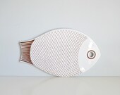Mid Century Modern Fish Shaped Platter - Kaj Franck, Arabia of Finland - Mad Men, 1960's, Home Decor, Entertaining, Serving, Kitchen - mungoandmidge