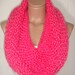 NEW - Knitted, Hooded Cowl, Scarf, Neck warmer,Loop Scarf (Fuchsia) by Arzu's Style