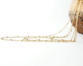 Hoku ala necklace - long 14kt gold filled satellite chain necklace, long delicate necklace, dainty minimal layering necklace, maui, hawaii