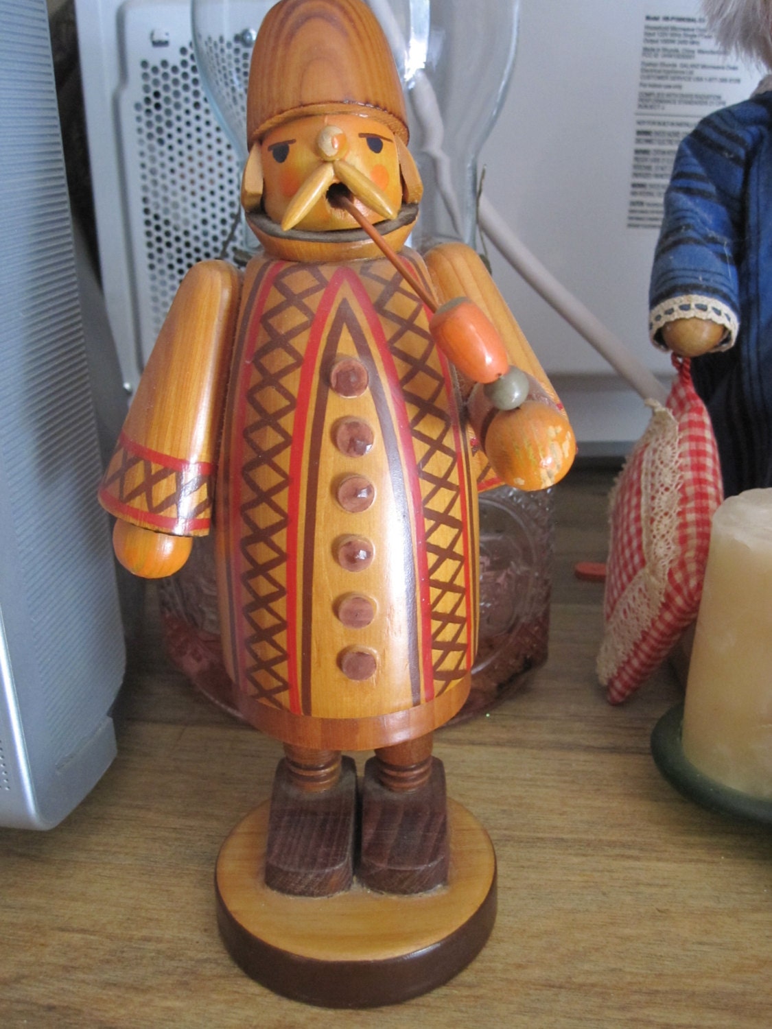 German Democratic Republic GDR Wood  Incense Burner Germany Made
