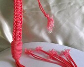 Kumihimo Braided Bright Pink Flogger / Paddle - Mature