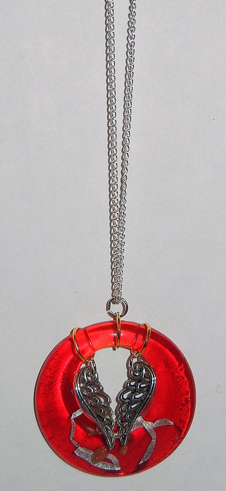 Angelic Glass Heart Necklace - Supernatural